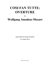 Cosi fan tutte: Overture Orchestra sheet music cover